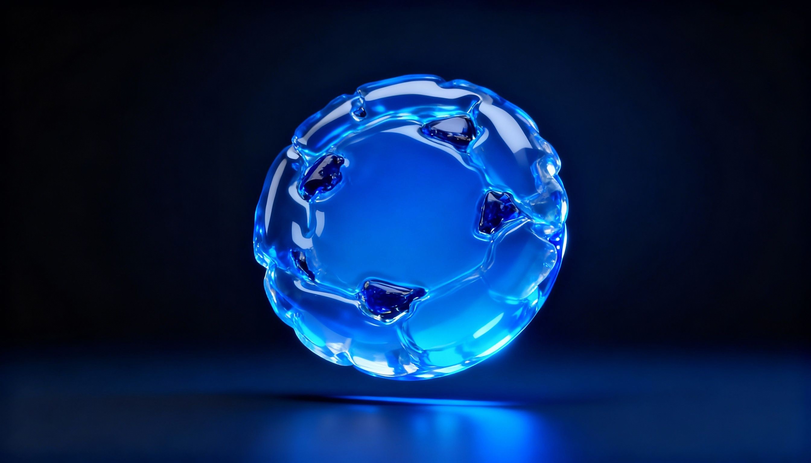 3D illustration of a cookie in the dark void