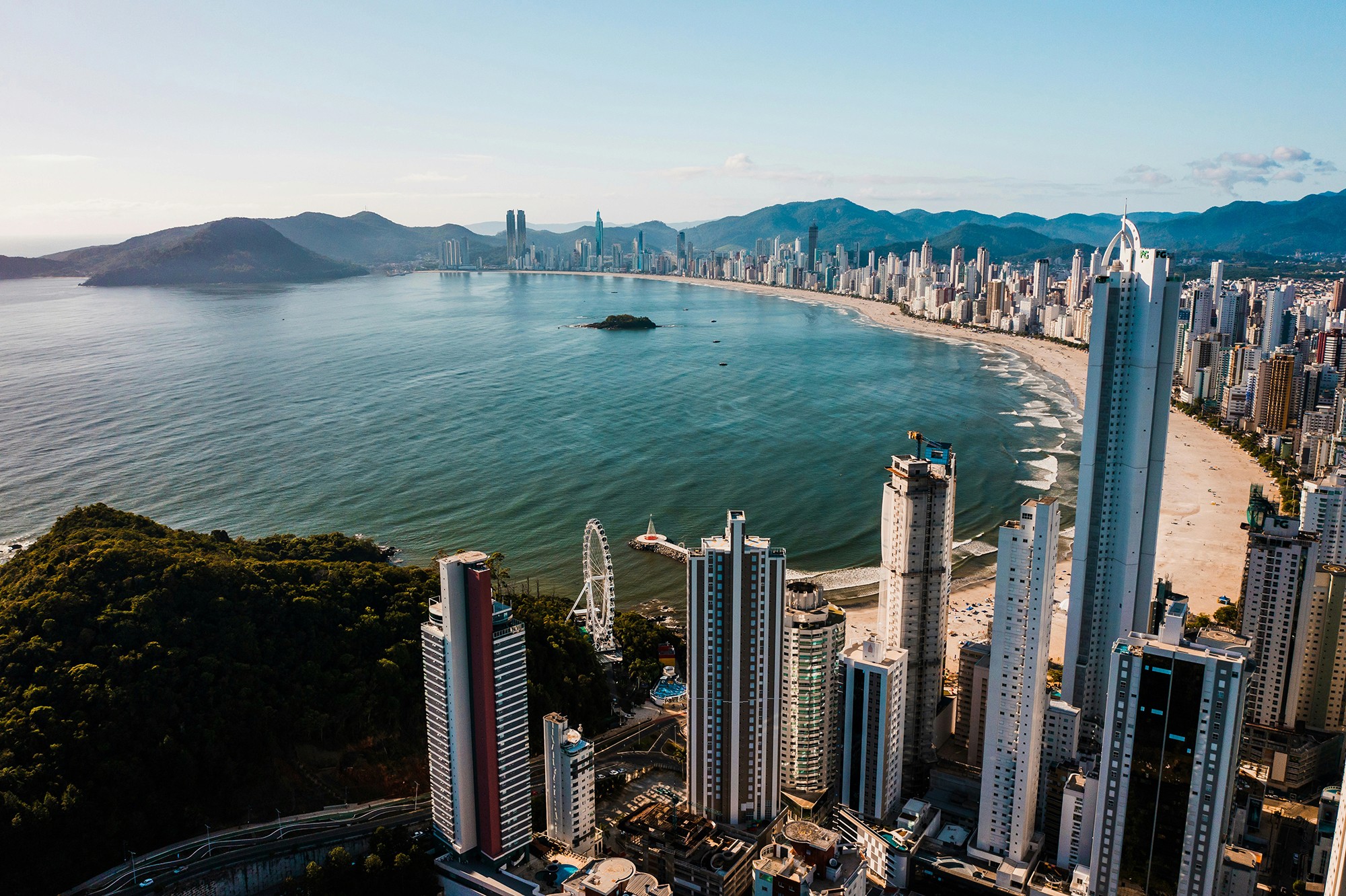 Florianopolis skyline and beach