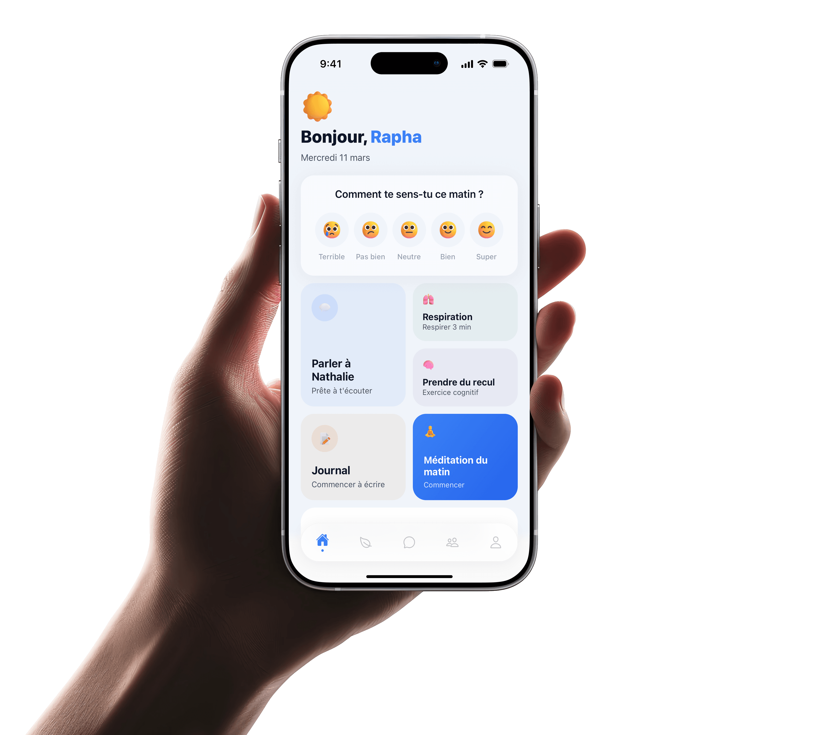 Application PsychIA sur iPhone