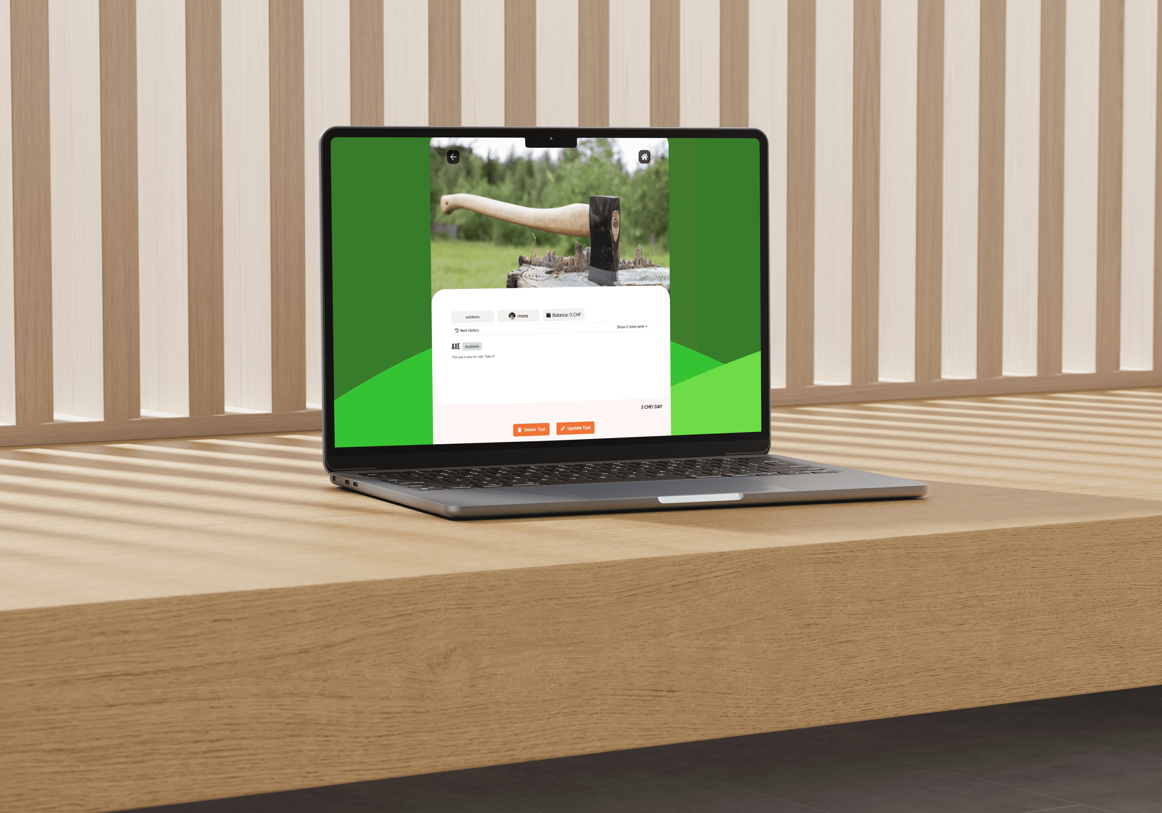 Streamline App on a laptop