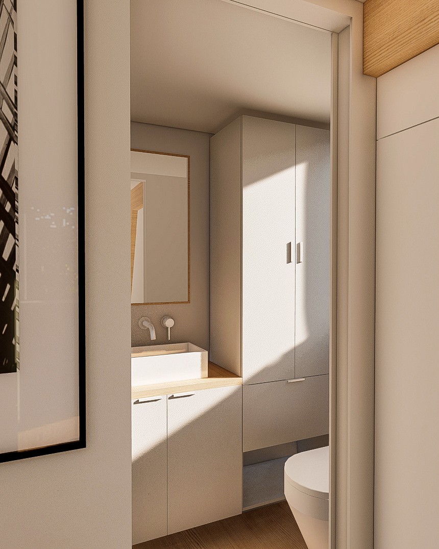 Double Trouble 7m/24ft tiny house bathroom