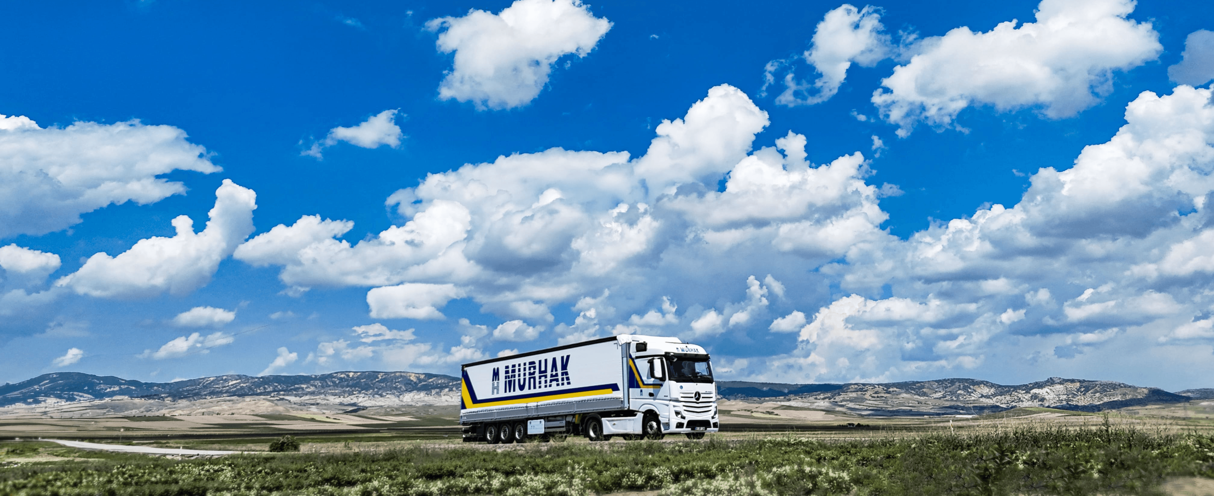 Truck on motion entering a bridge