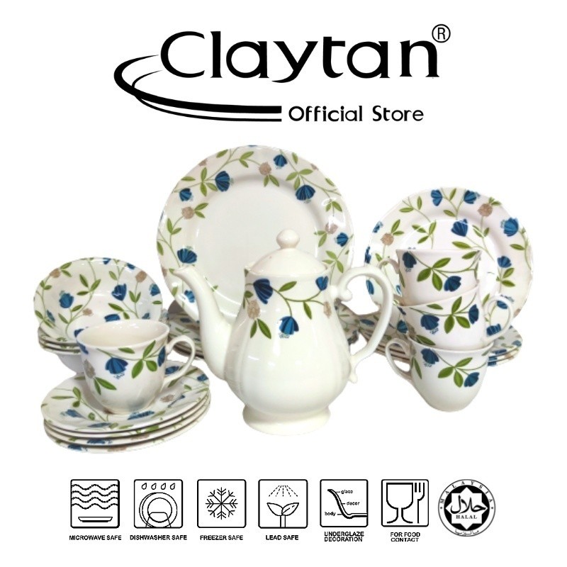 Elegant Floral 22 pcs Dinner Set (4 pax)