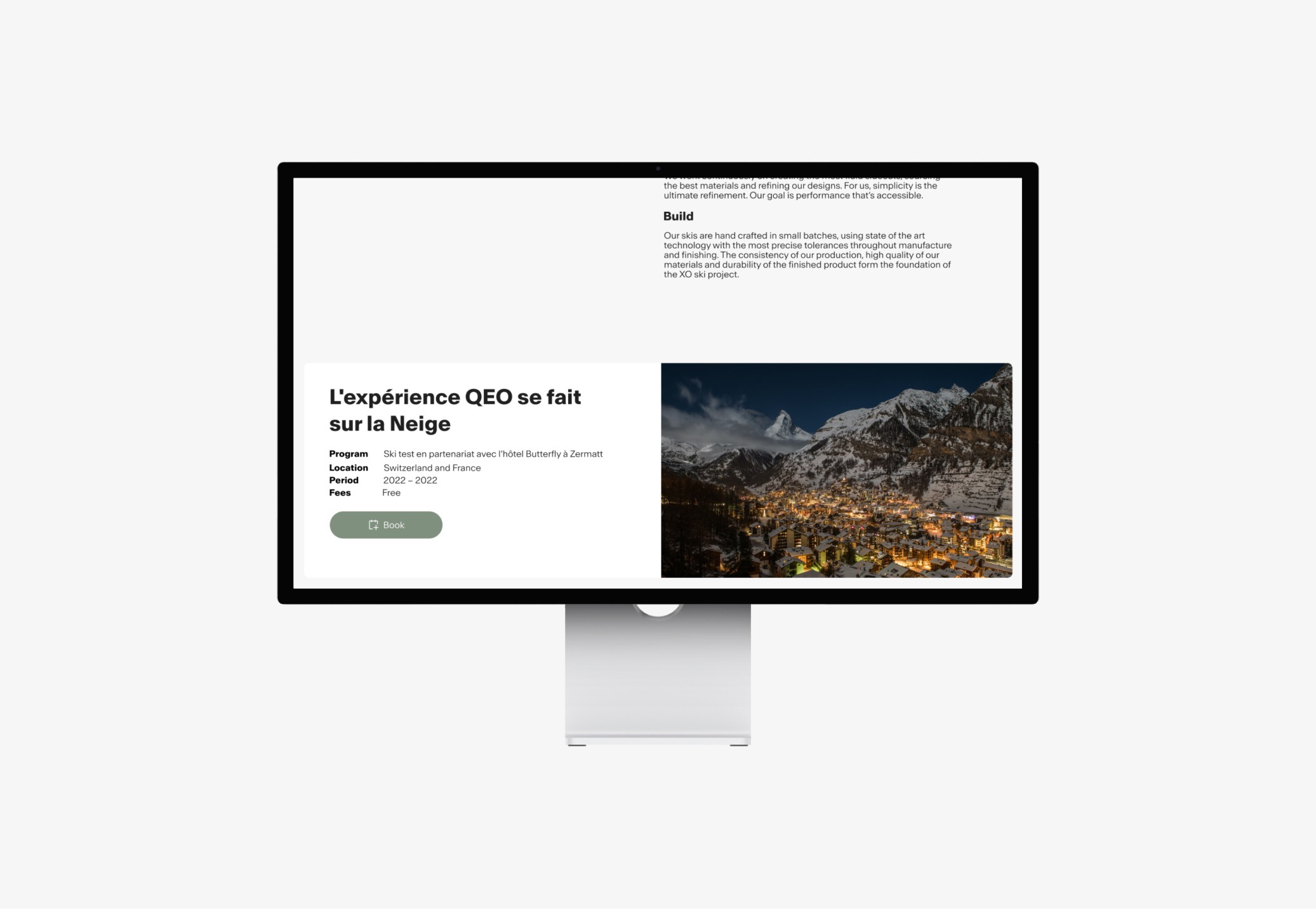 qeo ski landing page case study