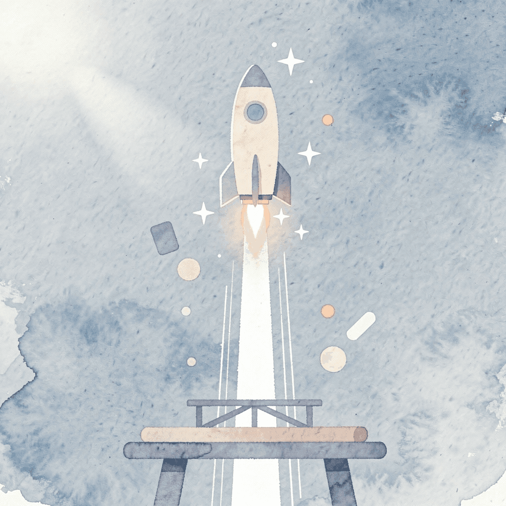 Scene of an application launching upward symbolizing business modernization investment