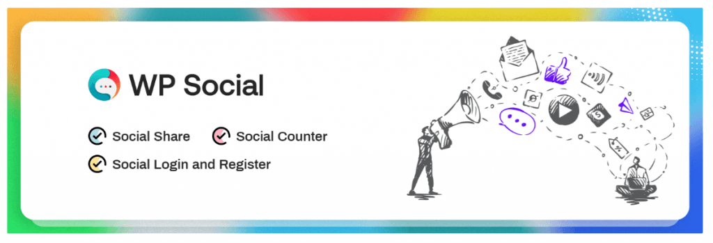 wp social media share and counter plugin