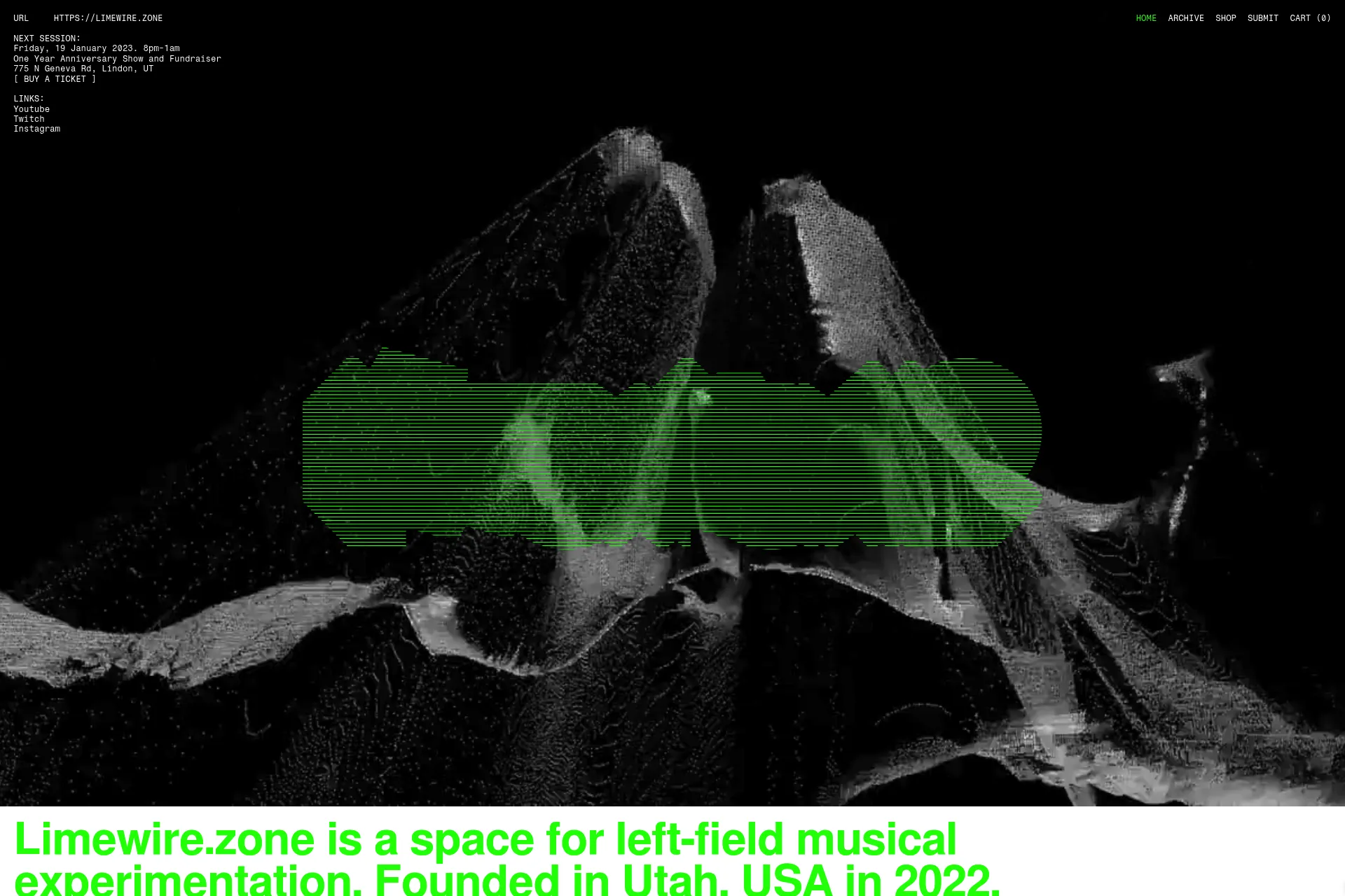 Screenshot of Limewire.zone website
