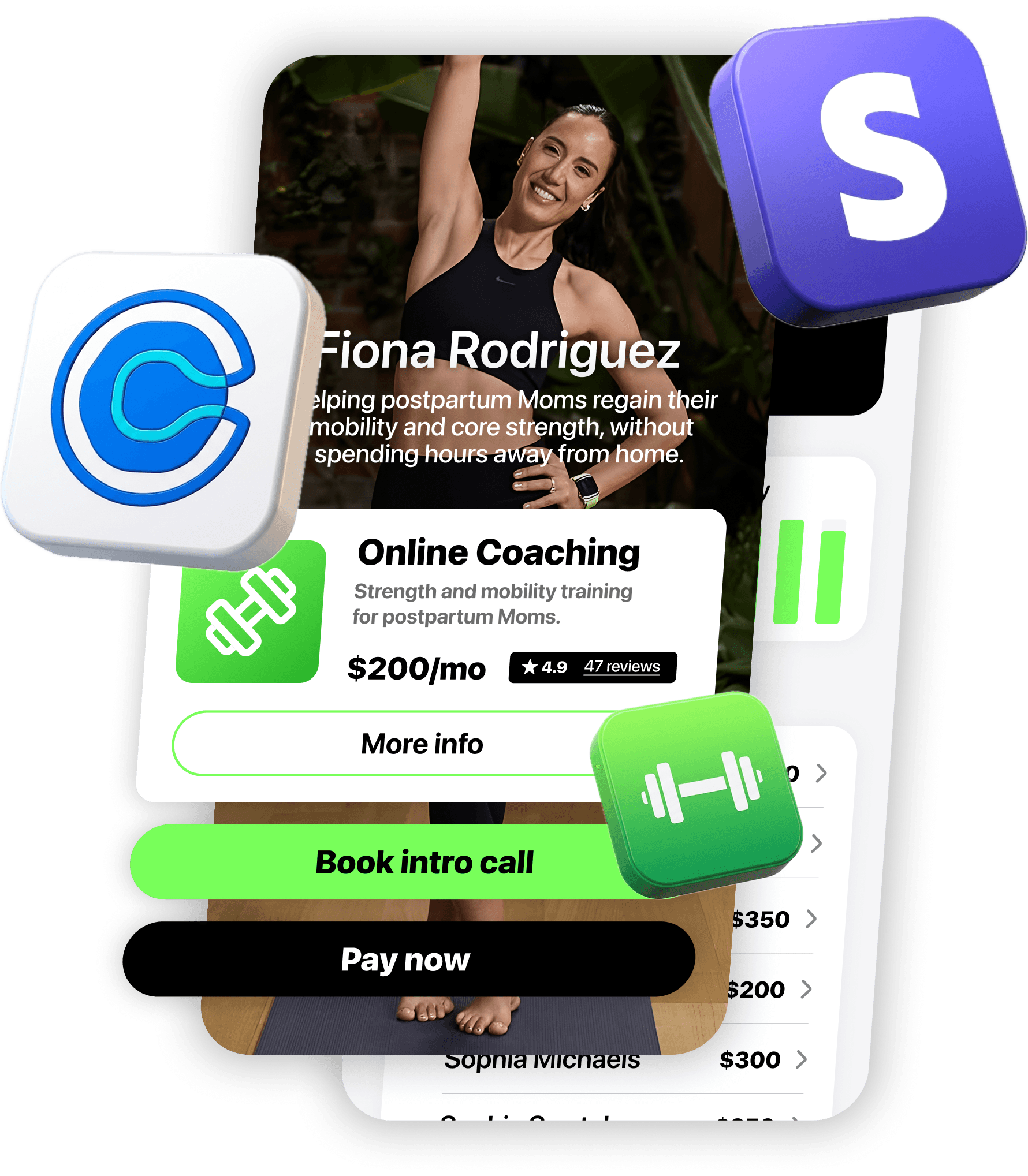 Personal trainer booking app