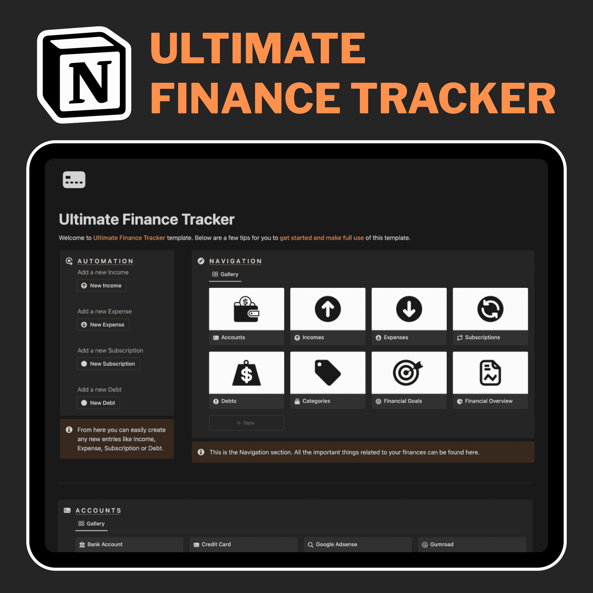 Notion Ultimate Finance Tracker