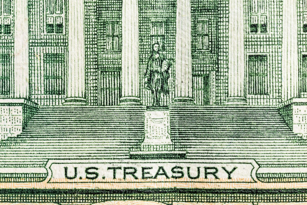 closeup photo of a treasury bill