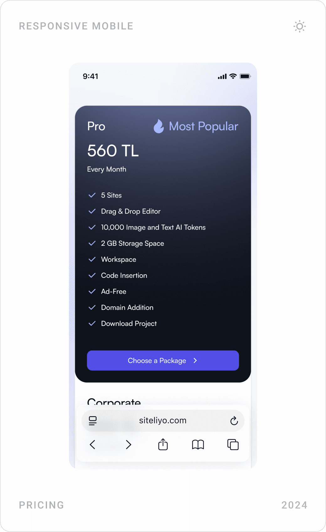Professional Mobile Pricing Experience Design
