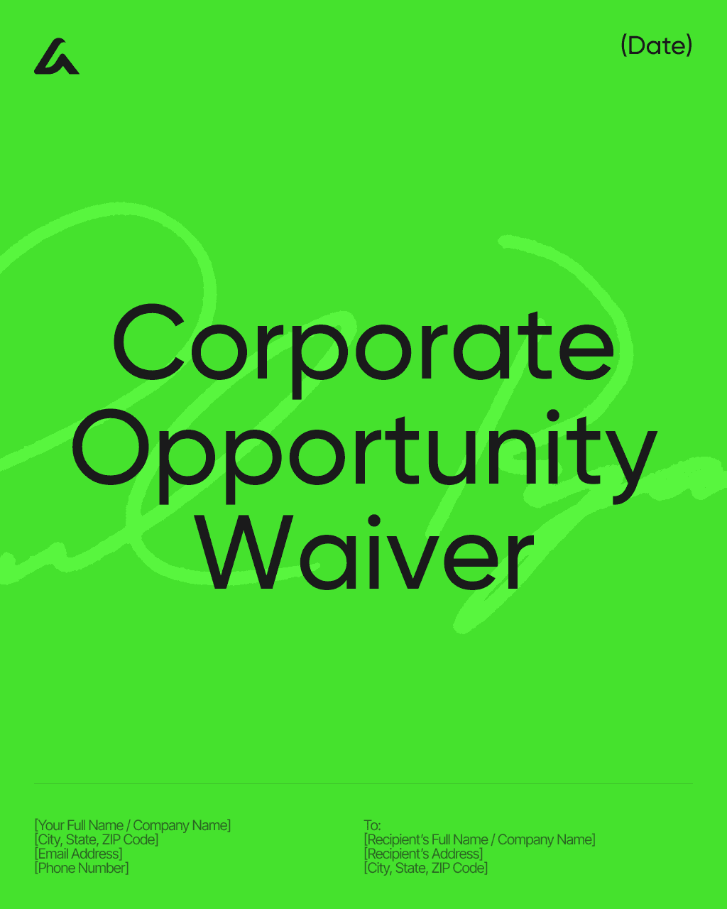 Corporate Opportunity Waiver