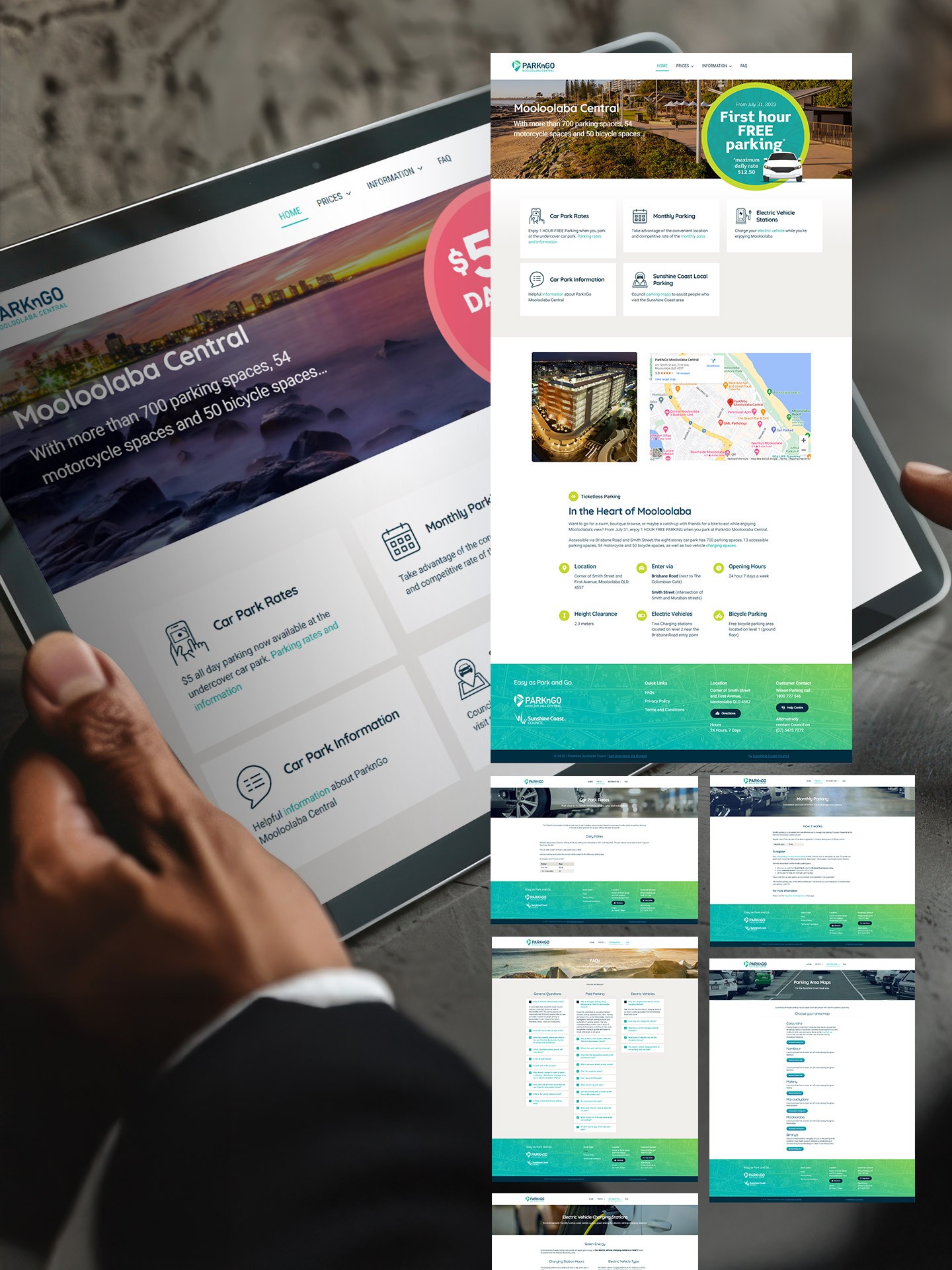 UI design for Secure Parking website interface