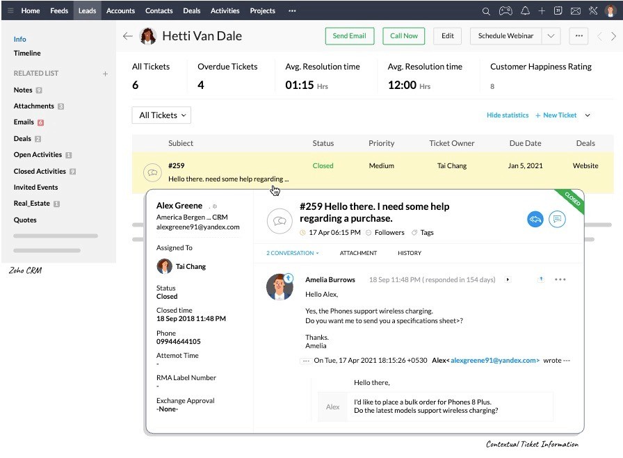 Zoho Dashboard