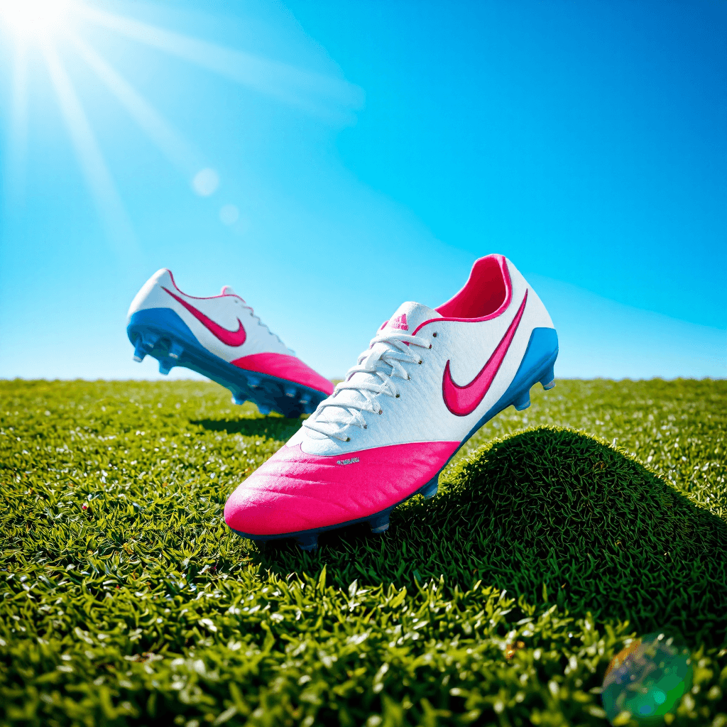 product photography of a pair of soccer cleats