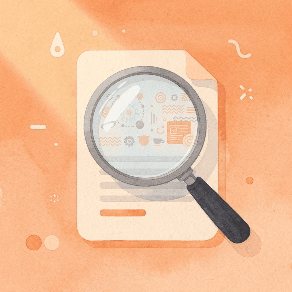 Magnifying glass examining SEO agencies representing competitive landscape analysis