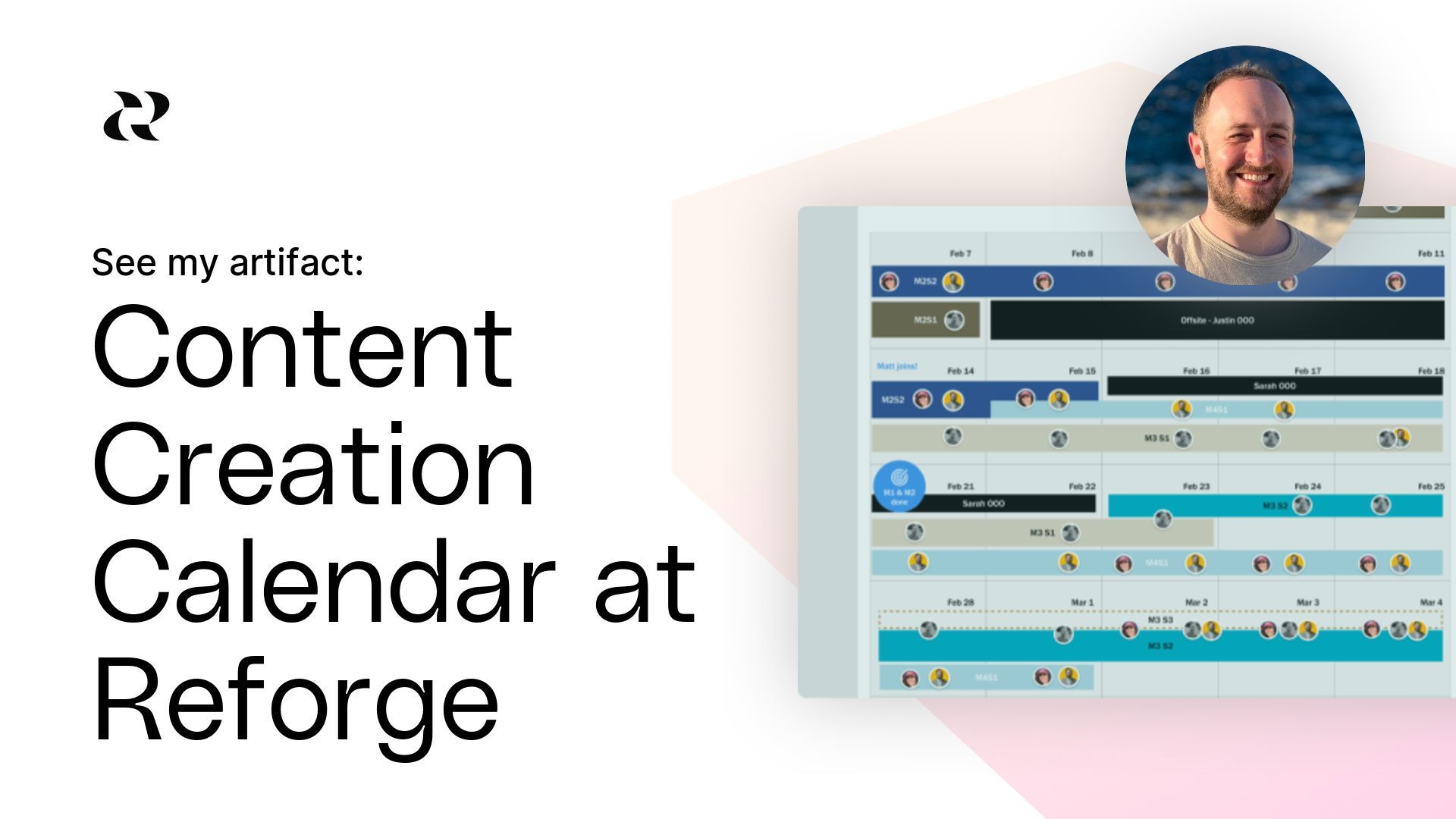 Content Creation Calendar at Reforge Artifact