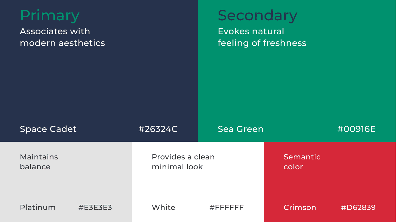 smpl mart's color palette