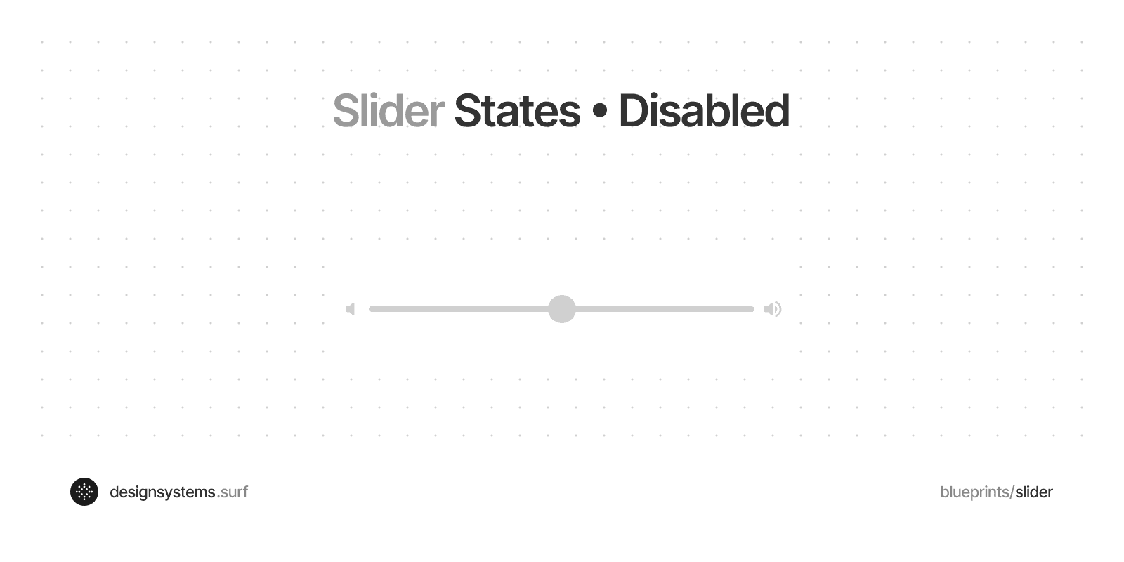 Slider component UI Design Disabled state