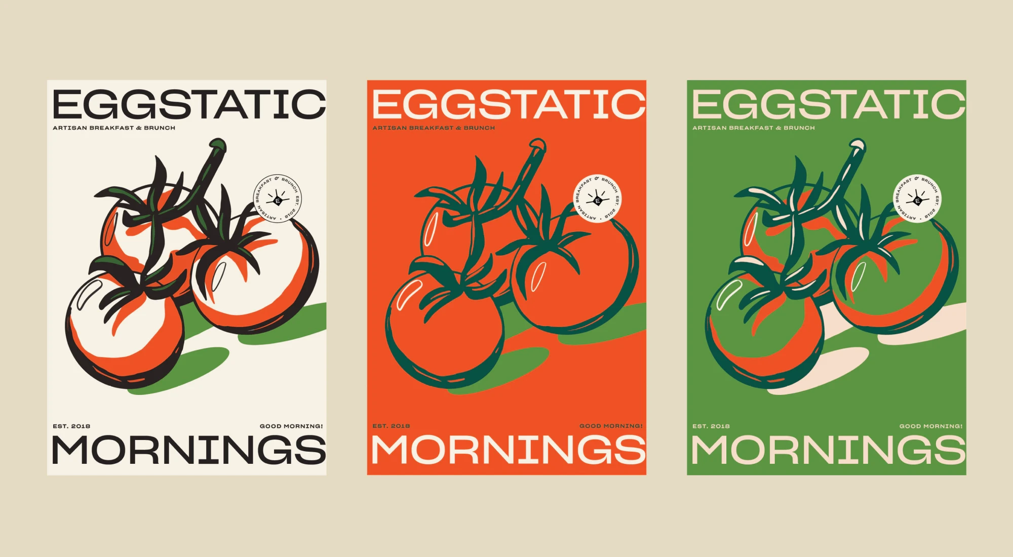 breakfast & brunch restaurant illustrations poster design