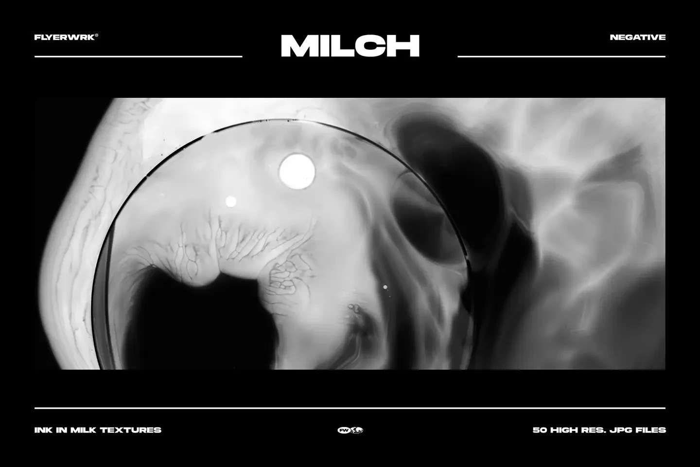 Milch ink in milk textures negative version showing soft high resolution abstract fluid gradients and shapes