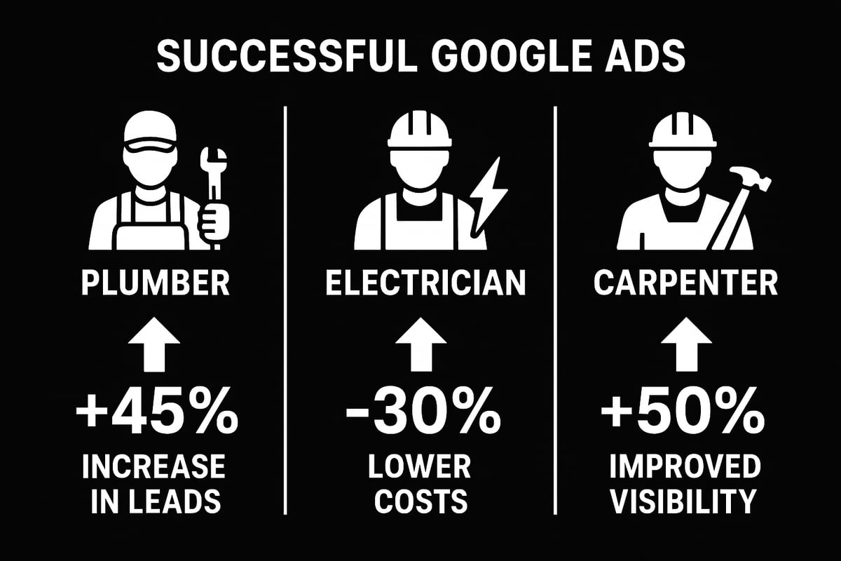 Examples of successful Google Ads campaigns for craftsmen