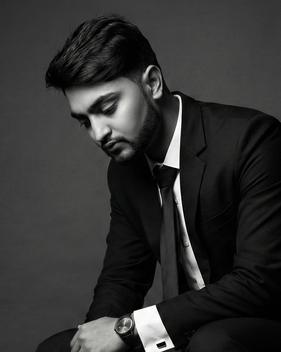 Portrait of portfolio creator – front view