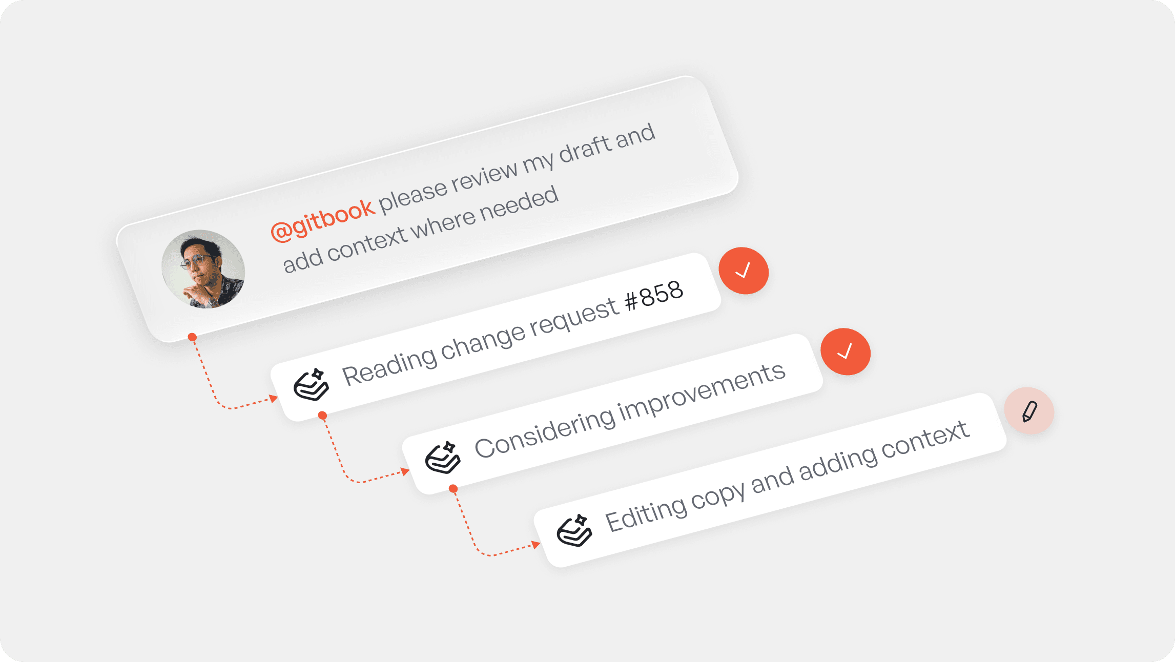 Asking GitBook Agent to complete a task