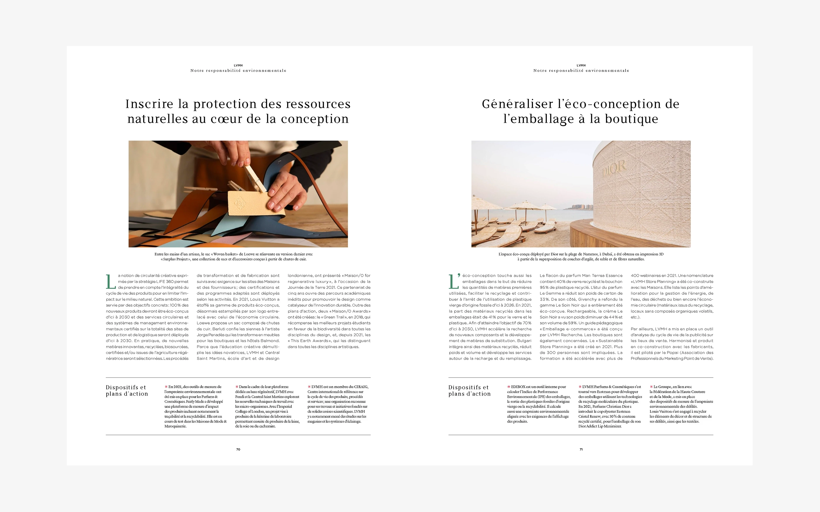 Rapport l'engagement LVMH