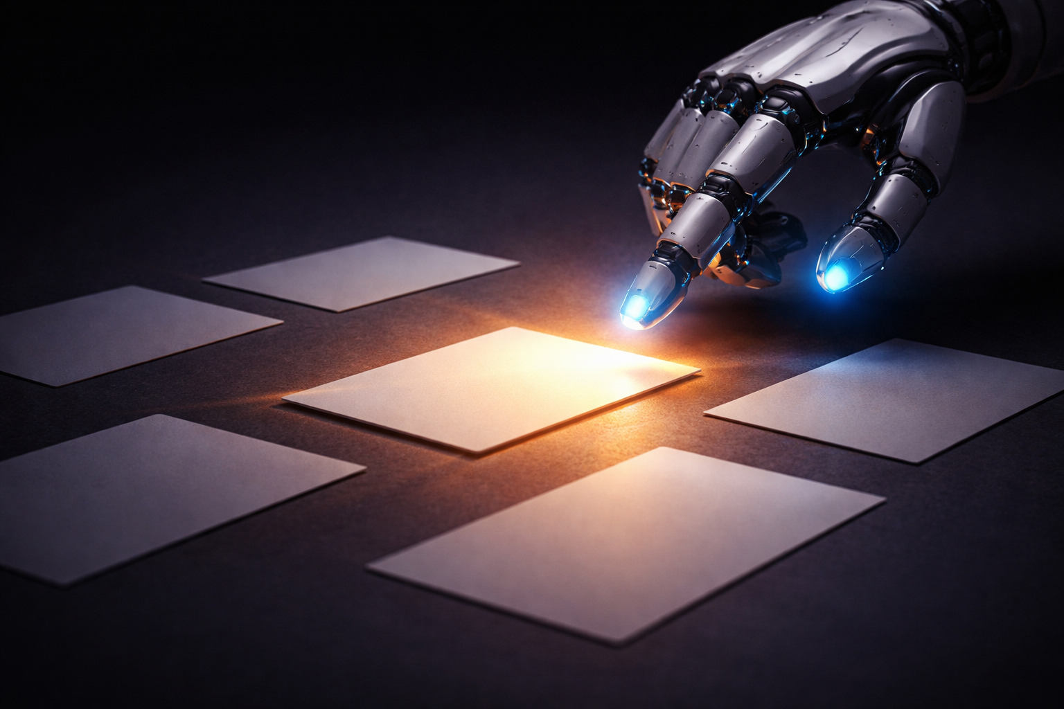 La inteligencia artificial eligiendo y recomendando un negocio entre varios competidores