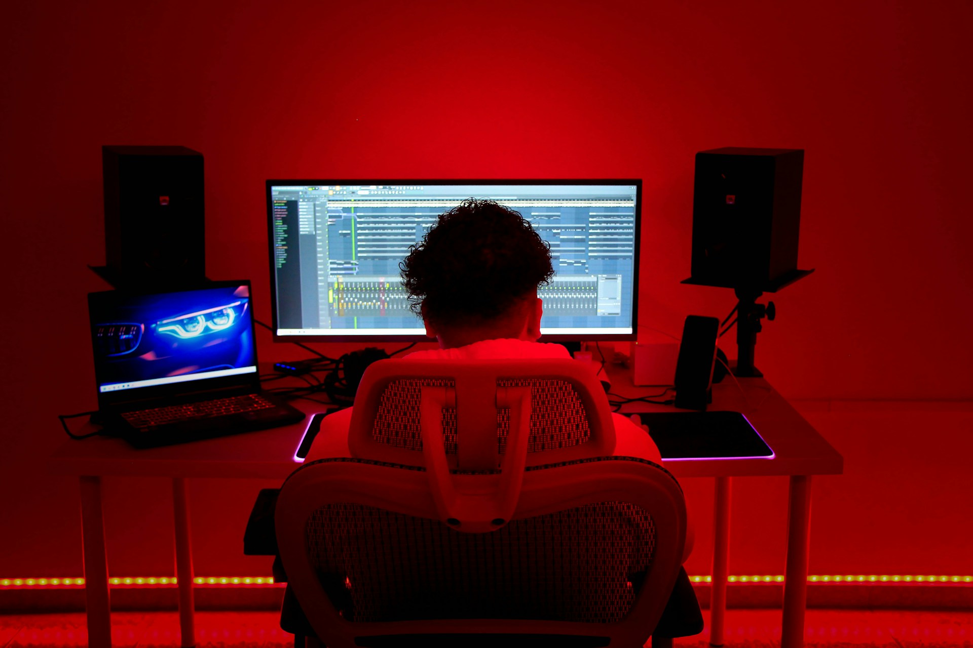 person using pc - What Does It Mean to Transpose Music