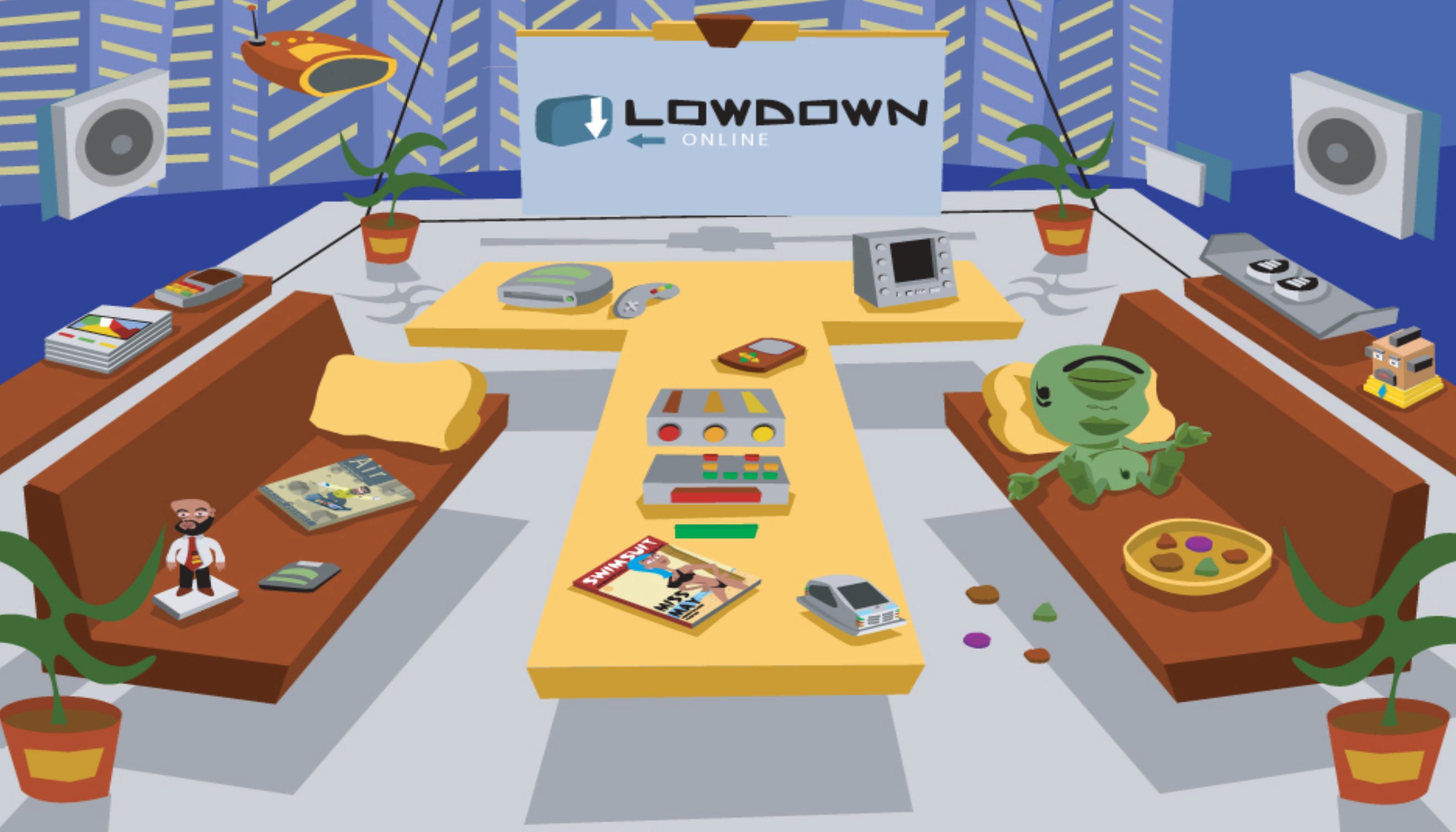 Illustration of Jonny Solar's living room