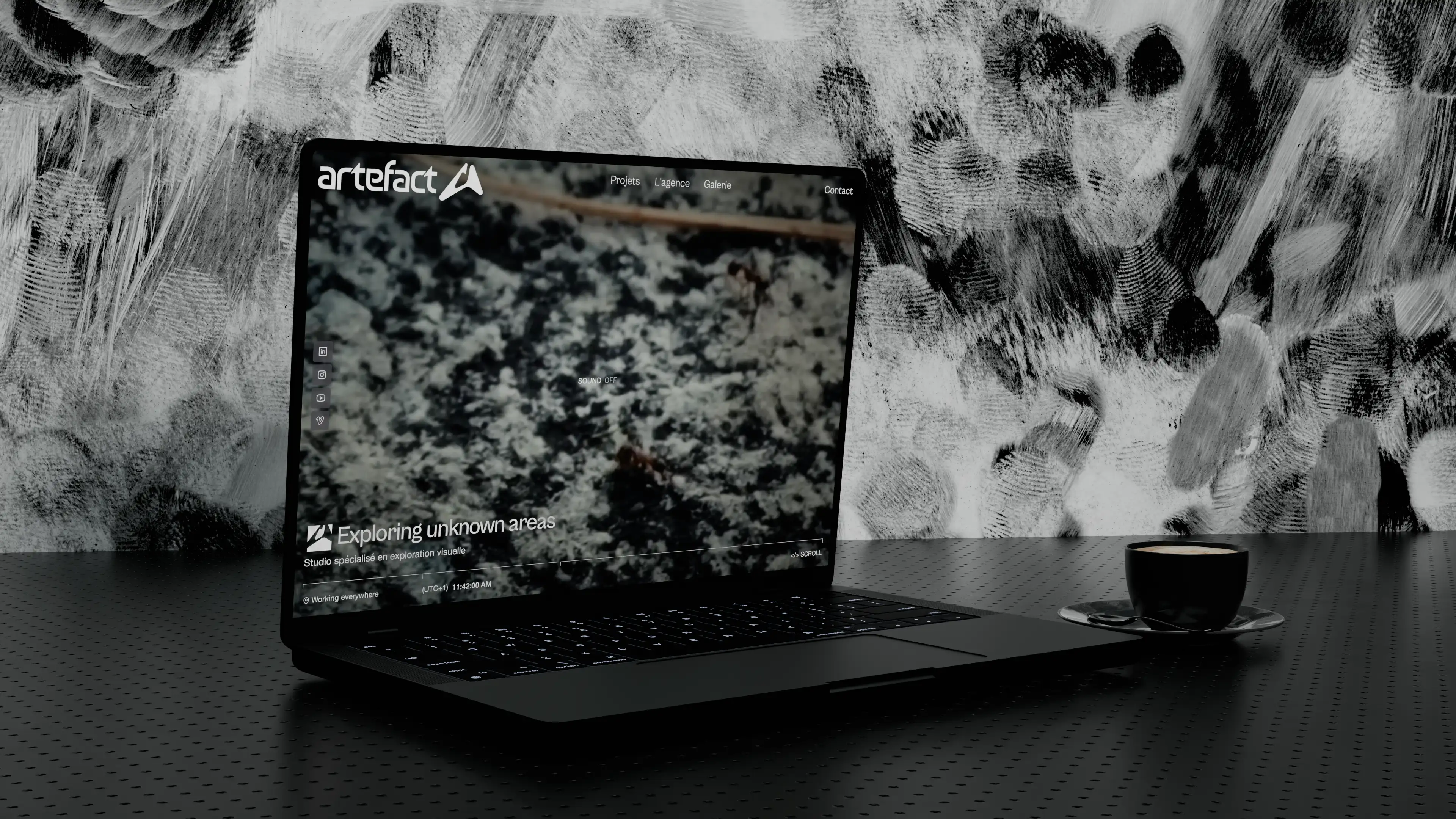 Mockup 3D du site de l'entreprise Artefact