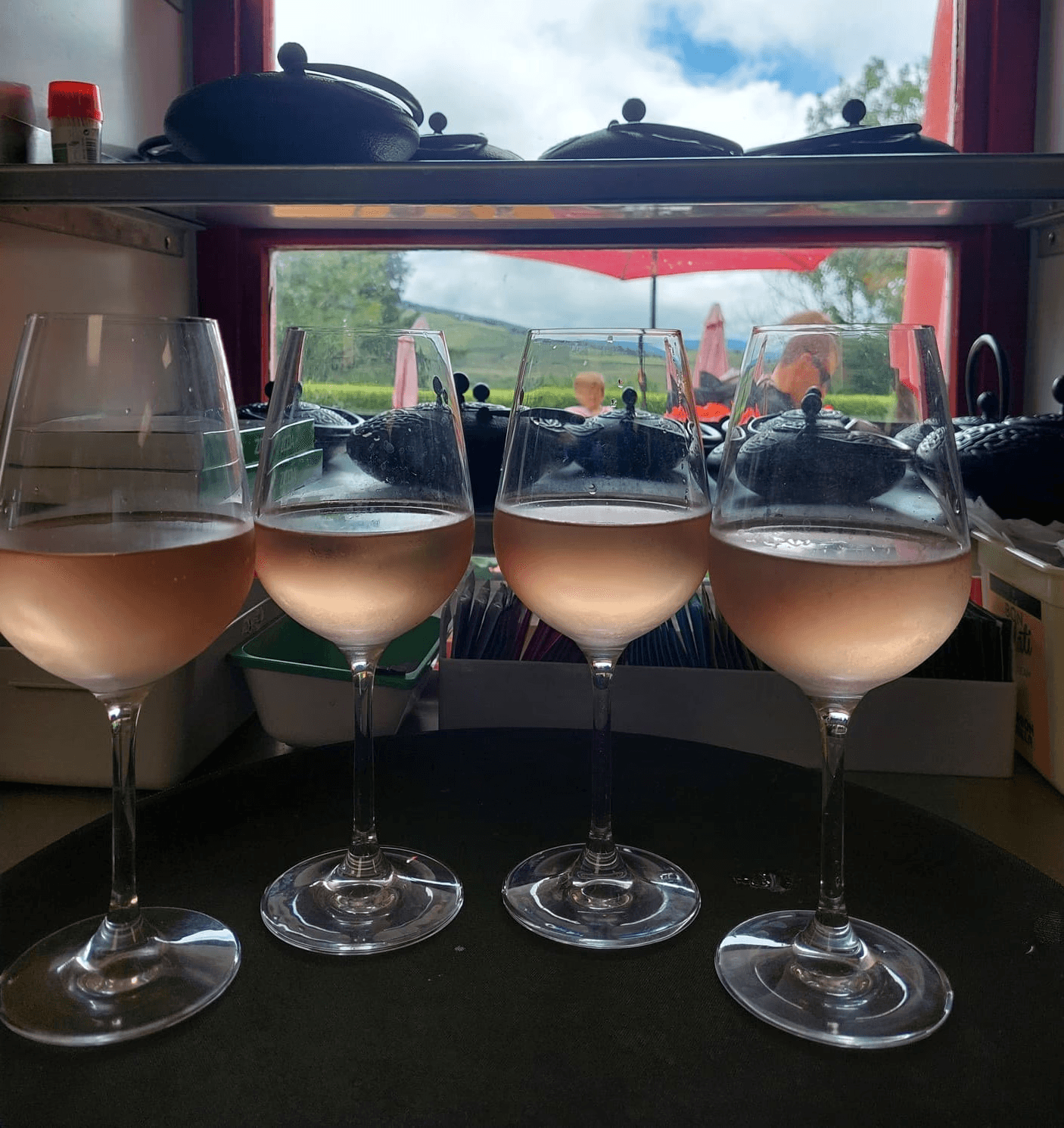 Glasses of organic Rosé