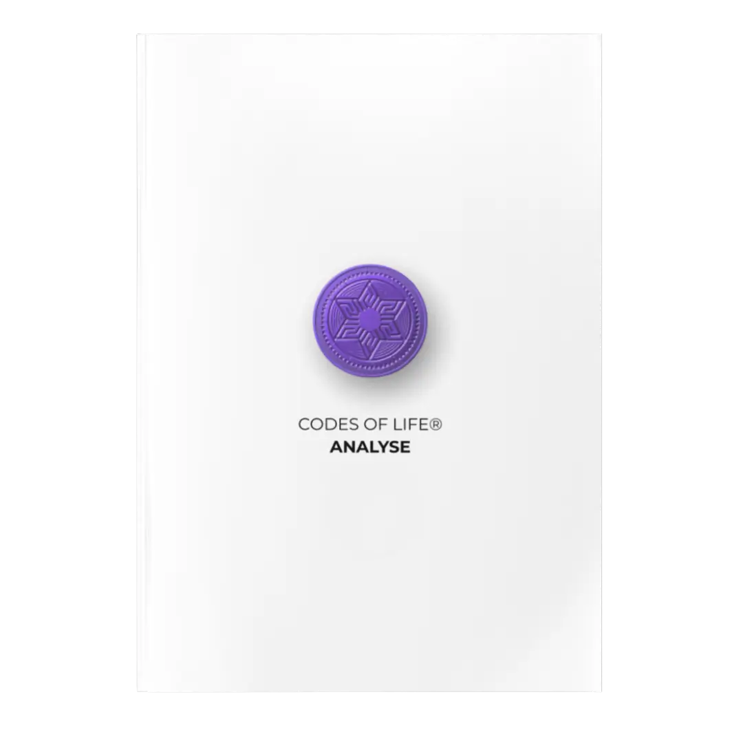 Mock-Up einer aufgeschlagenen Human Design Analyse von Codes of Life®