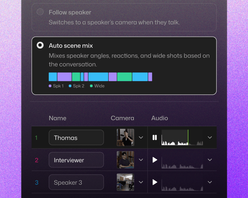 Draft a storyline in Selects