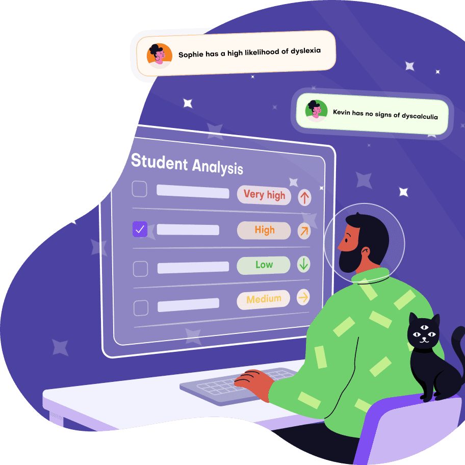 Teacher or SENCO reviweing cohort results