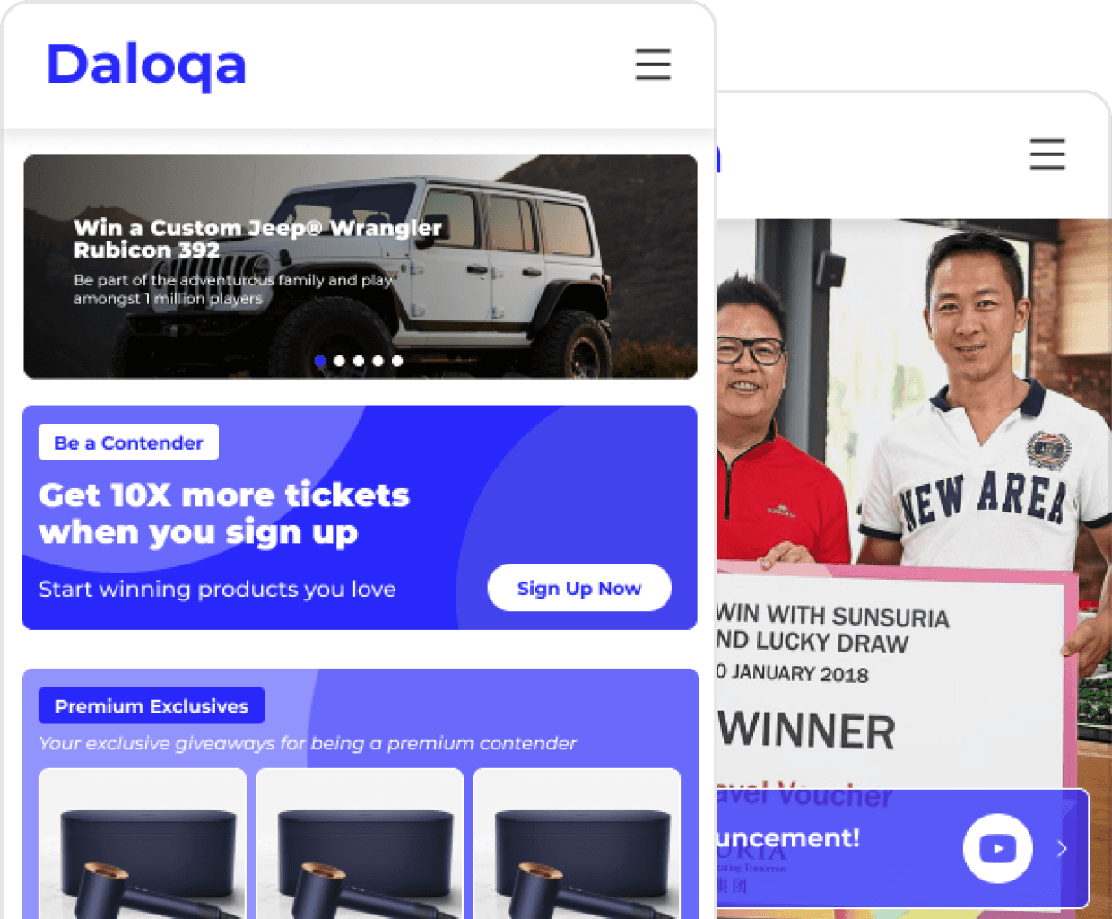 Daloqa web app design