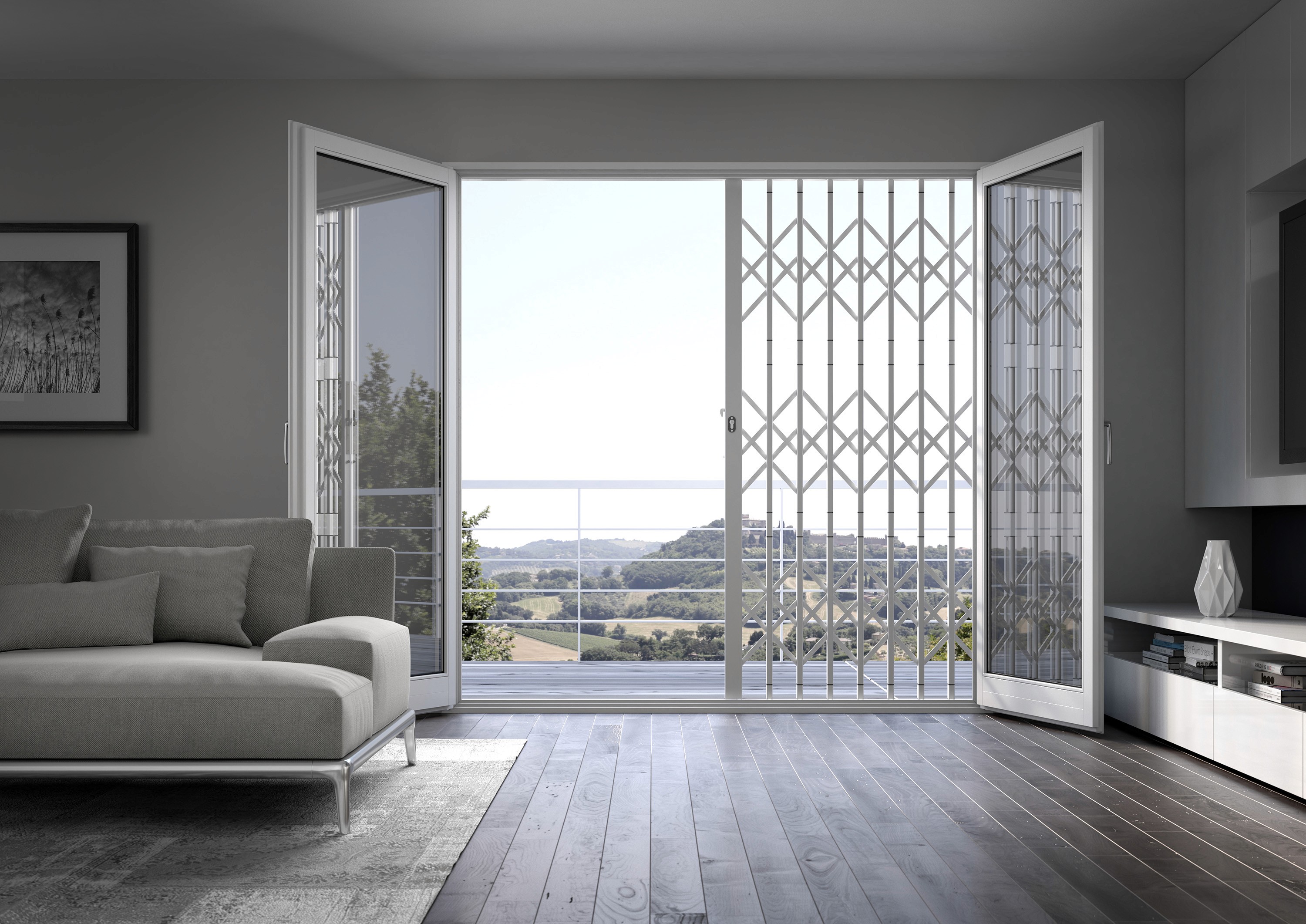 G-Line Minima anta doppia vetro bronzo satinato