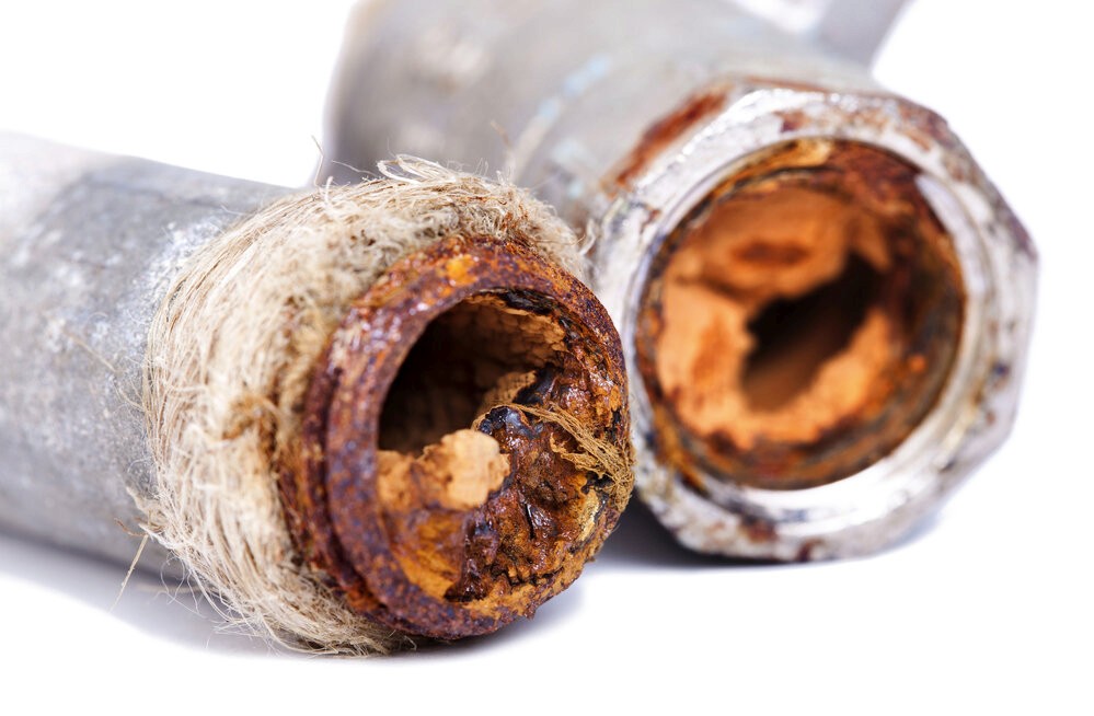 Galvanized pipe cutaway
