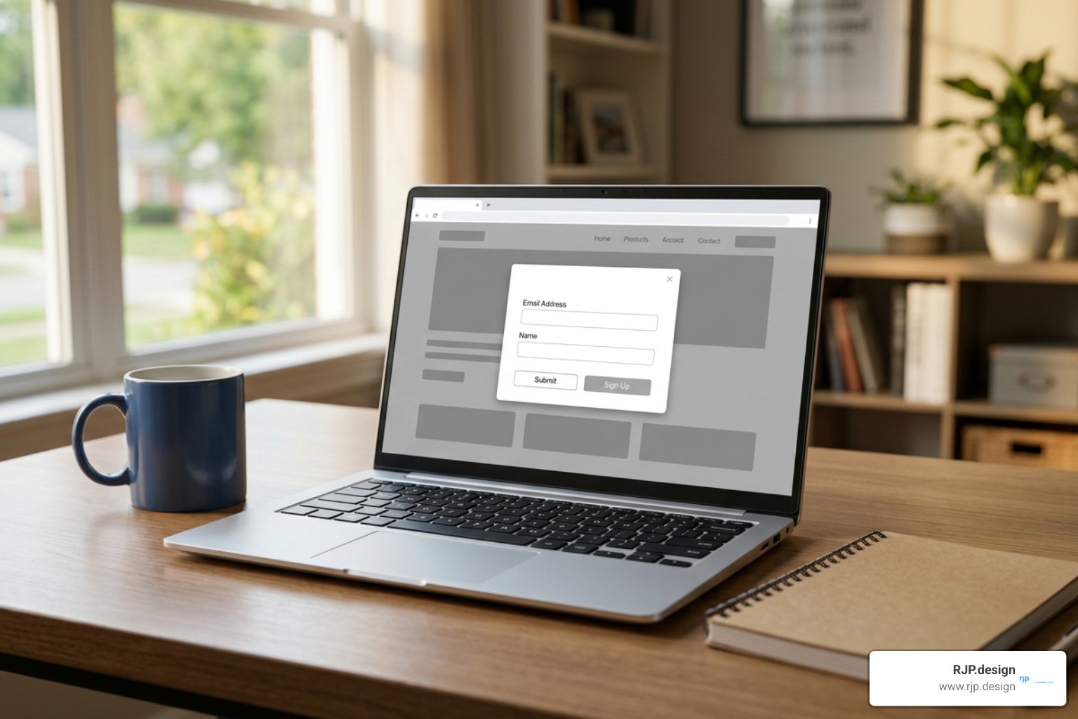High-converting website popup sign-up form
