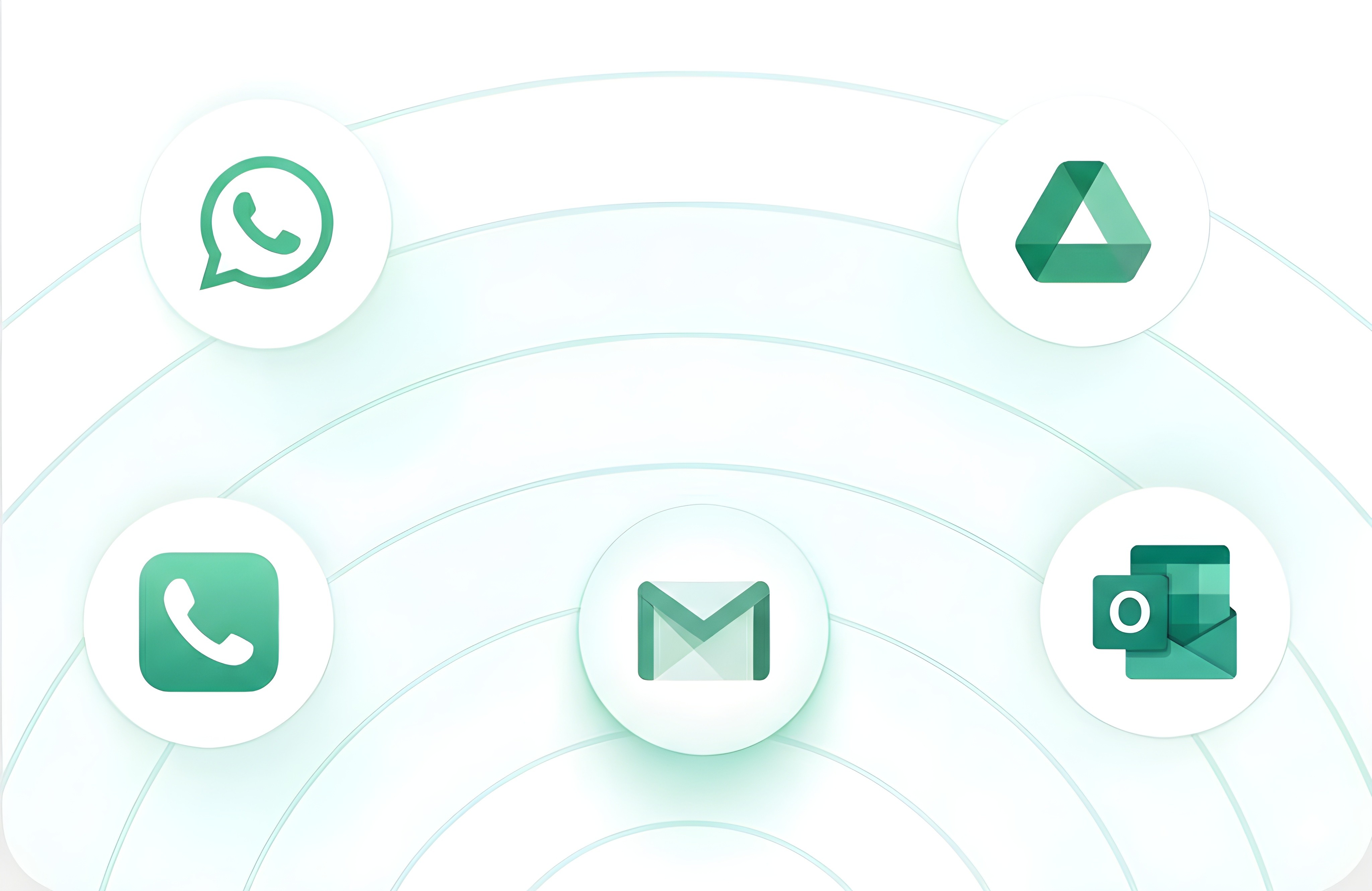 Logos of tools outward, illustrating easy integration with no engineering required.