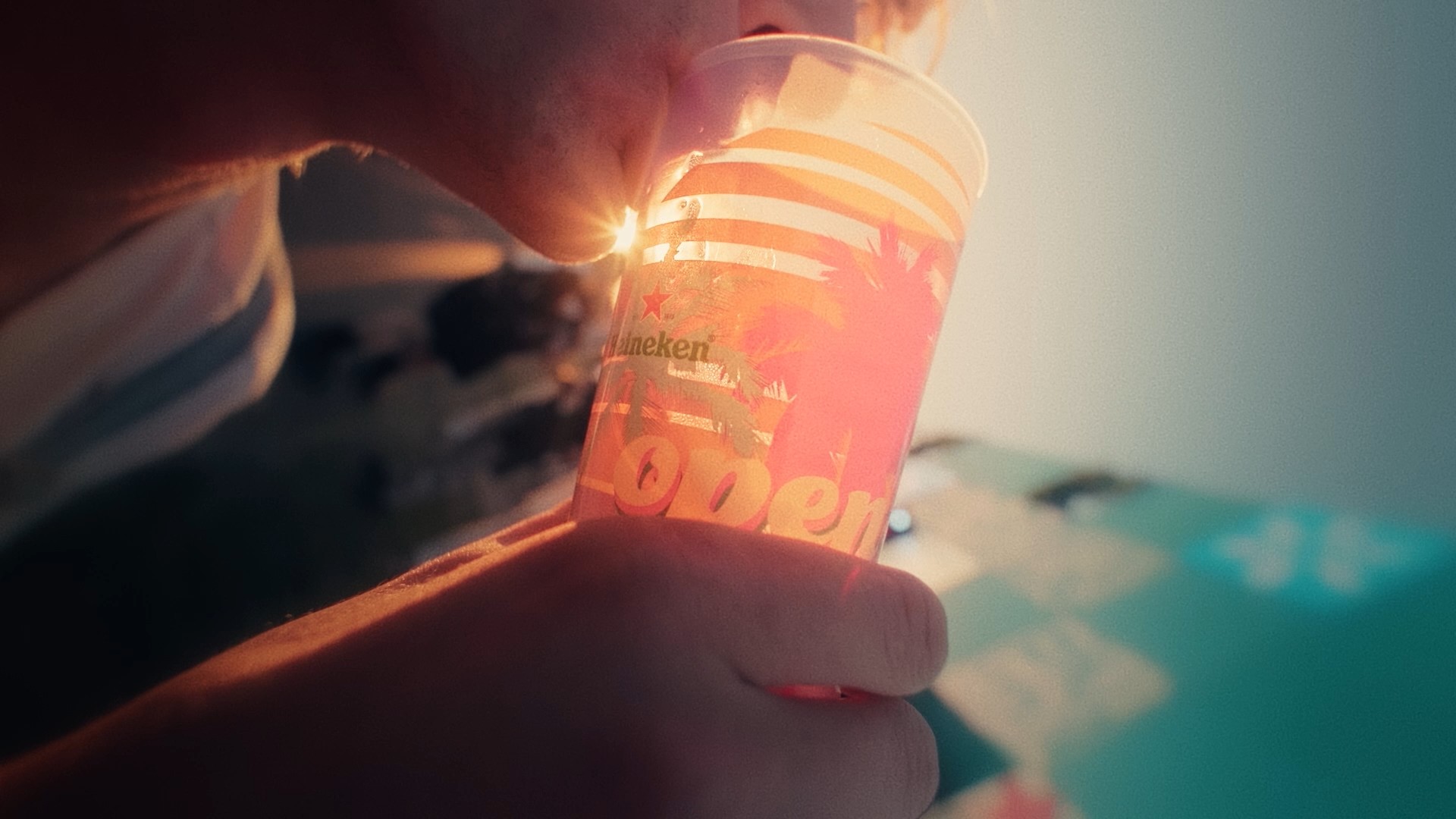 Minimalist coffee can design in hand – black and white packaging with bold typography