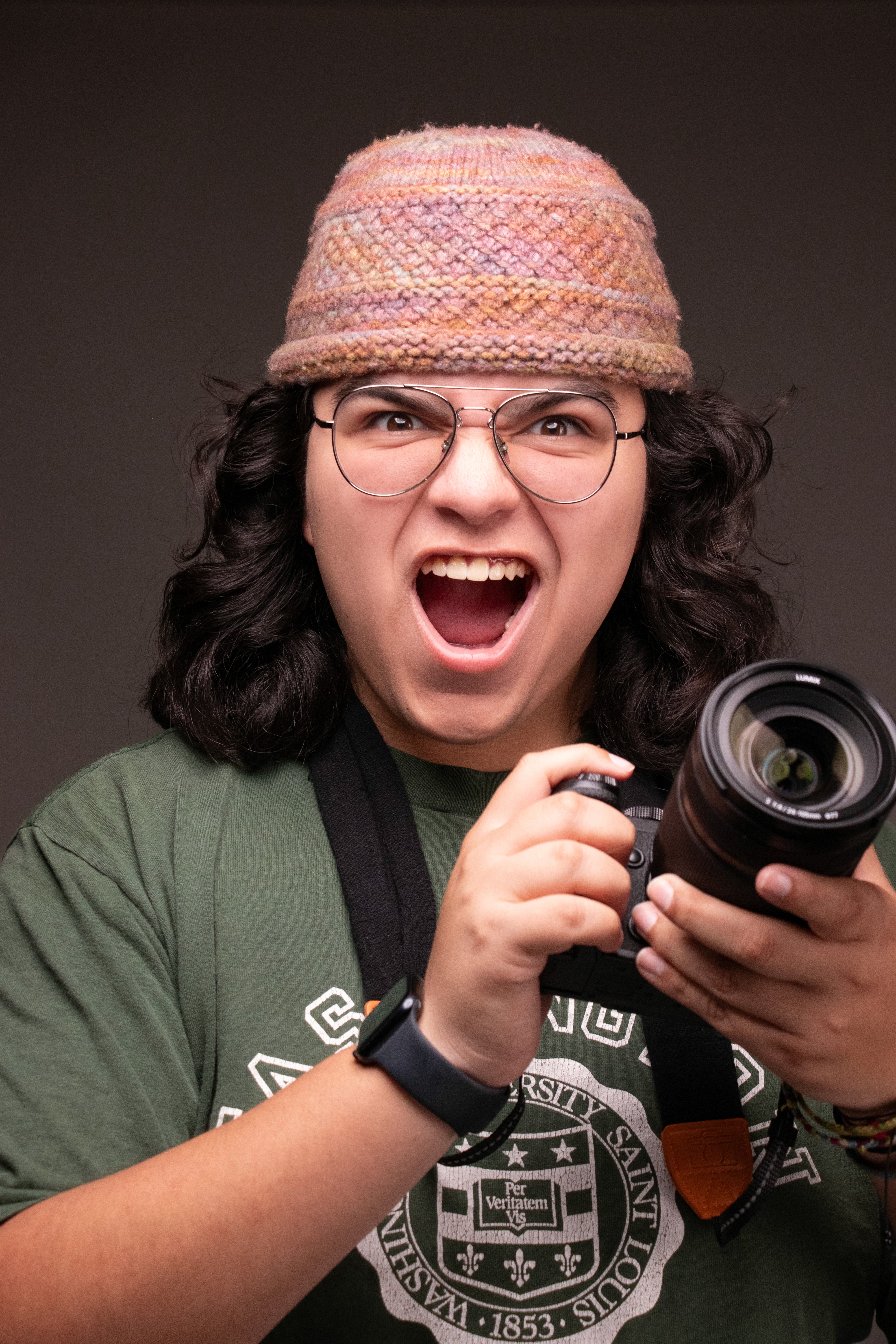 Frankie Fontana holding camera in Claremont CA | FFotos