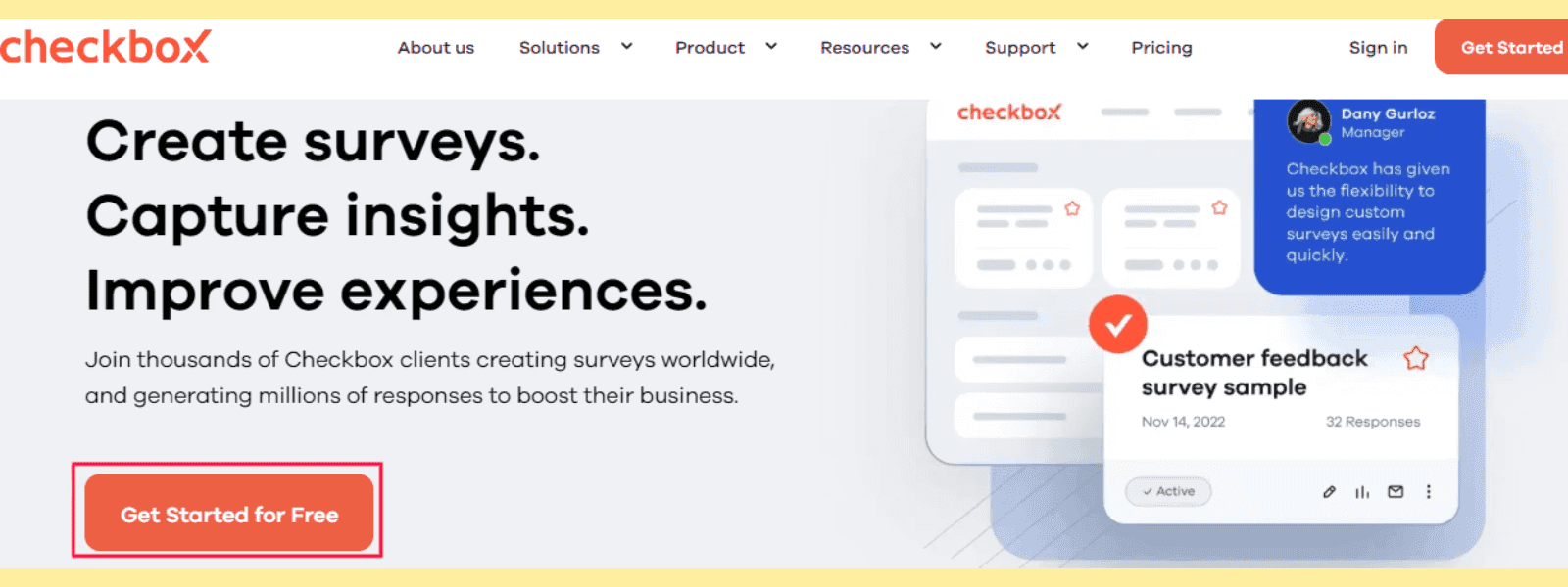 landing page best practices: Check Box conveys value right away in their headline