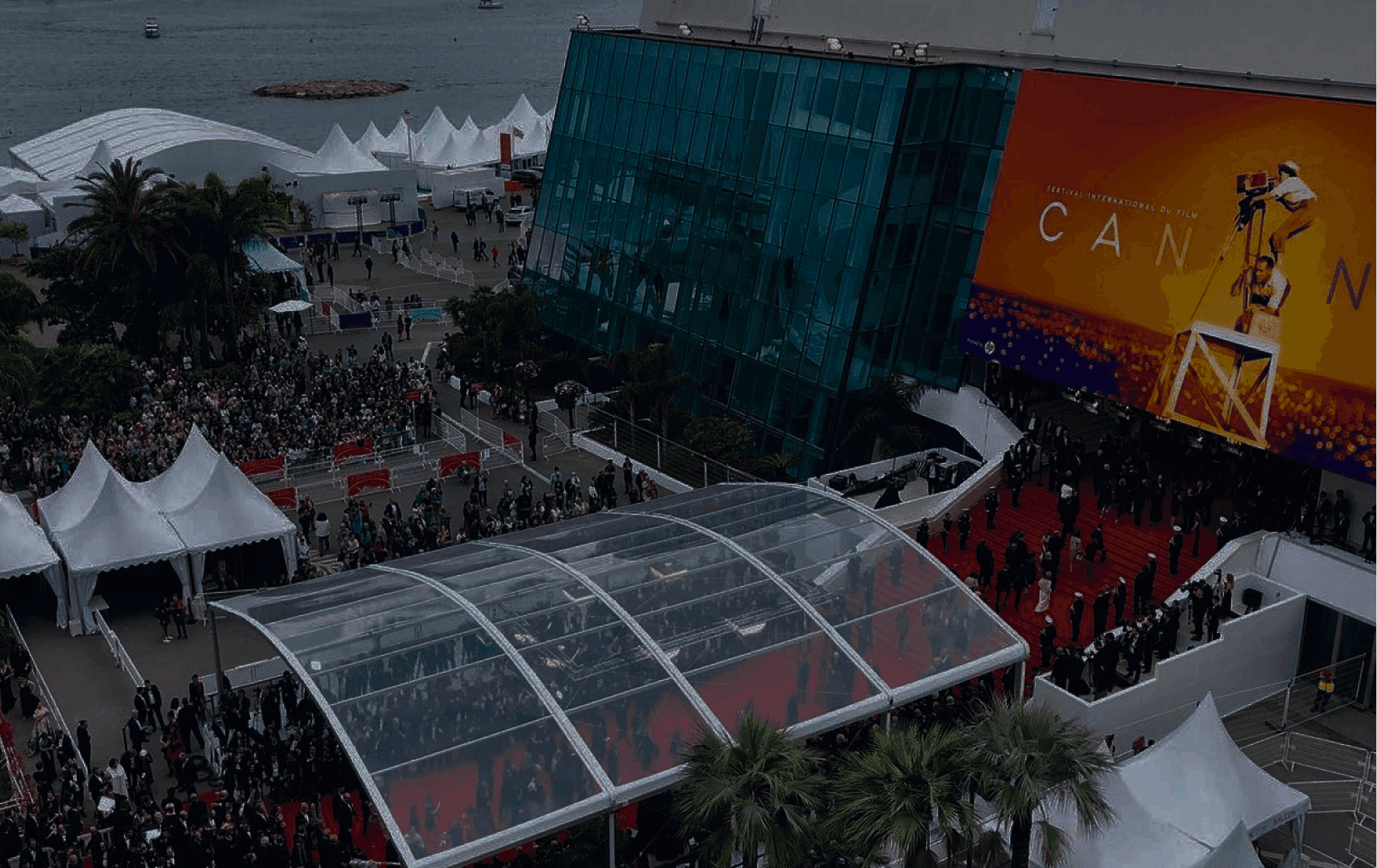 Vue aerienne sur le Festival de Cannes