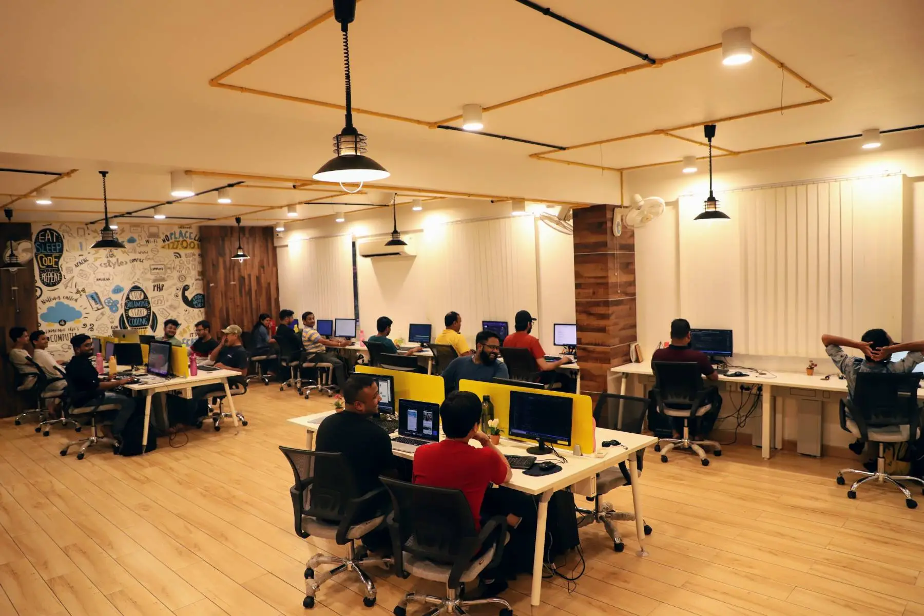 high rise buildings during night time