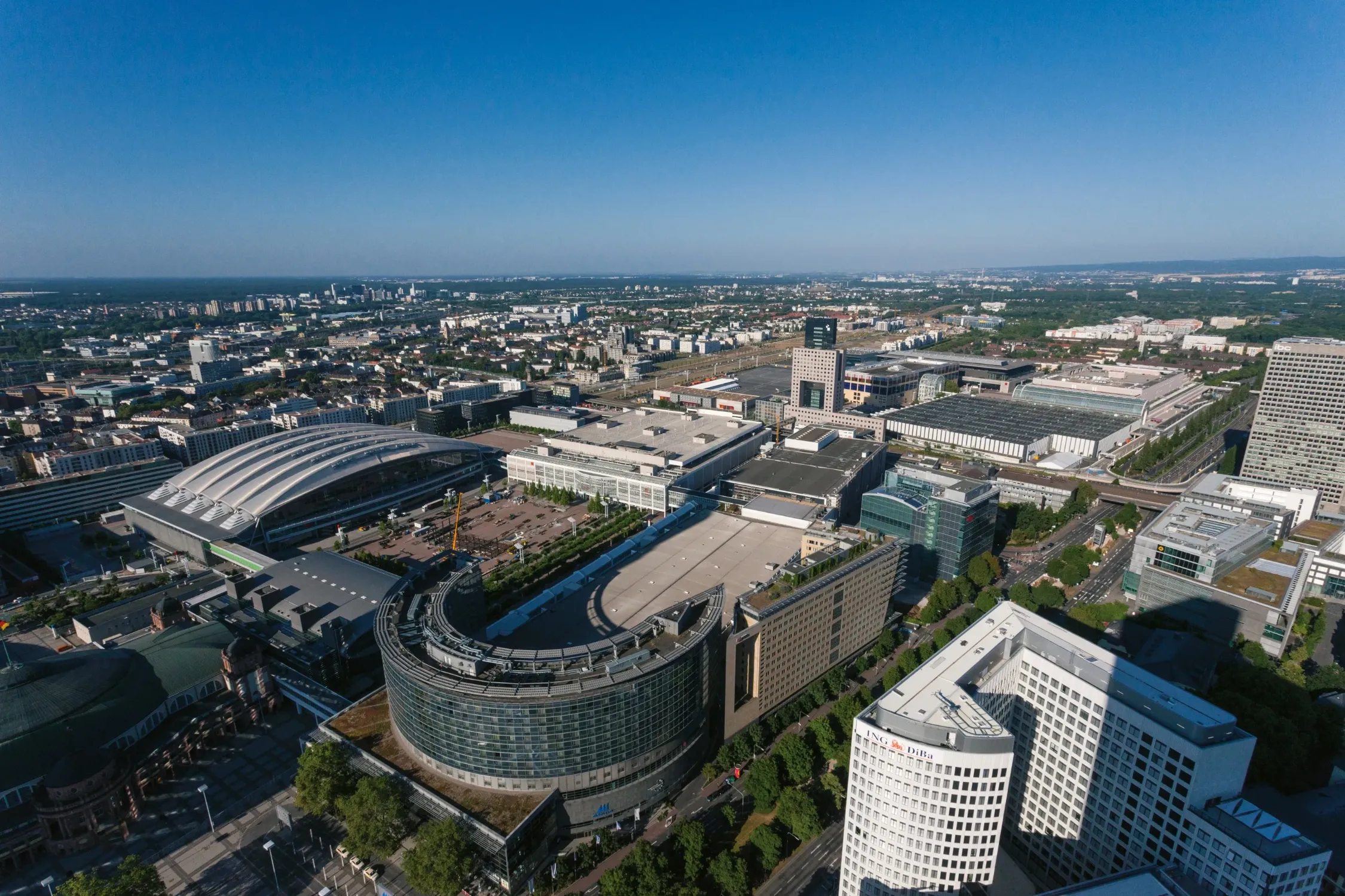 Messe Frankfurt Dronenfoto von oben