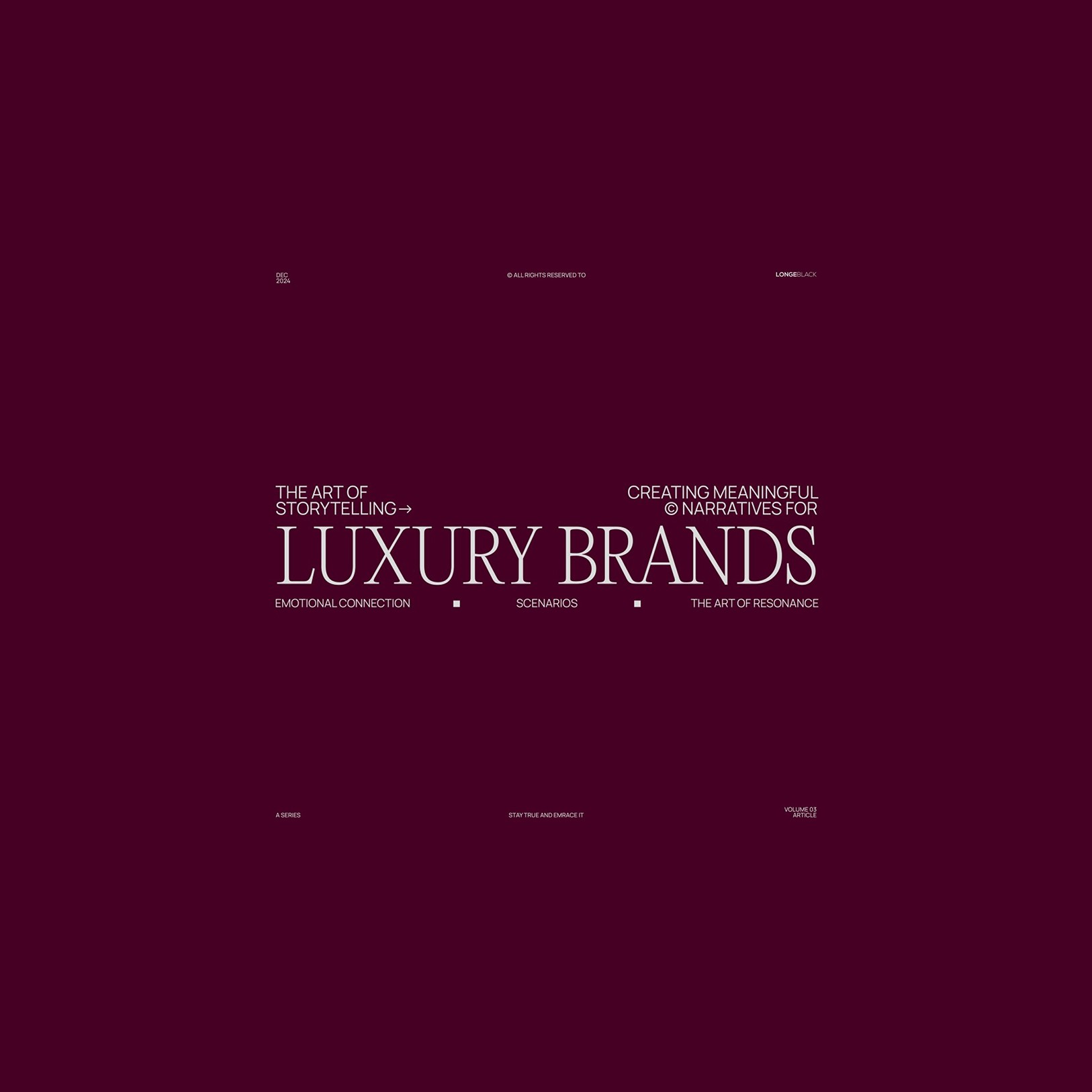 Luxury Branding in Longeblack