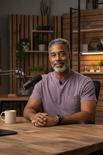 a man sitting at a table with a laptop